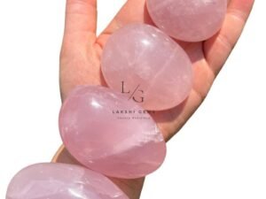Rose Quartz Healing Crystal Palm Stone