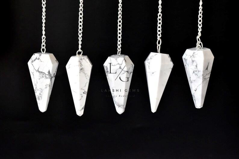 Howlite 7 Chakra Dowsing Pendulum