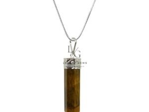 Tiger Eye Agate Cap Pencil Pendant