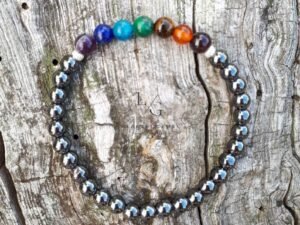 Hematite 7 Chakra Bracelet 8mm