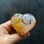 Cream Moonstone Healing Crystal Heart Stone