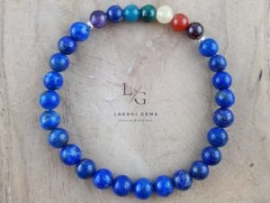 Lapis 7 Chakra Bracelet 8mm