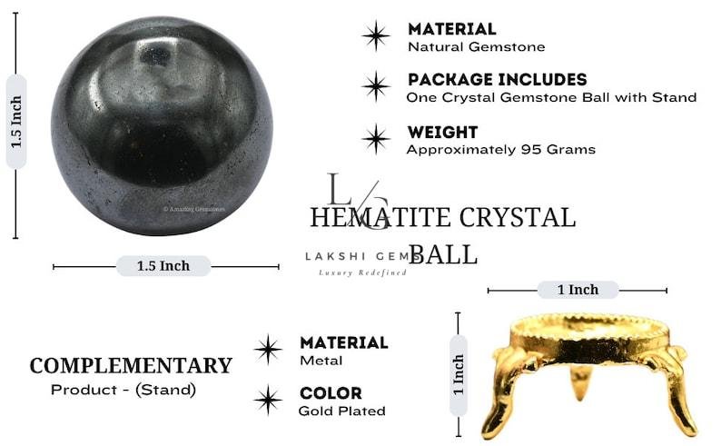 Hematite Crystal Ball - Image 3