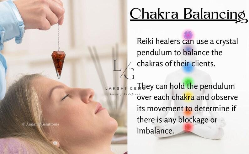 Red Jasper 7 Chakra Dowsing Pendulum - Image 5