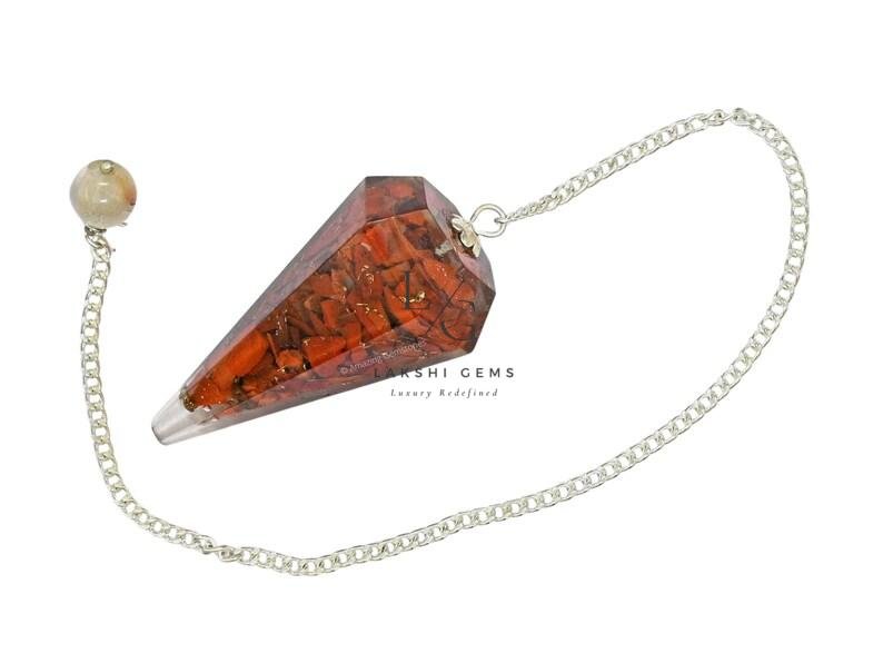 Red Jasper 7 Chakra Dowsing Pendulum