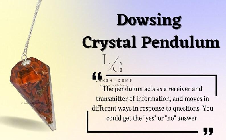 Red Jasper 7 Chakra Dowsing Pendulum - Image 3