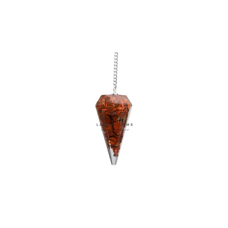 Red Jasper 7 Chakra Dowsing Pendulum - Image 2