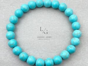 Blue Magnesite Turquoise Bracelet 8mm