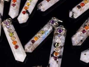 Rainbow Moonstone 7 Chakra Pendant