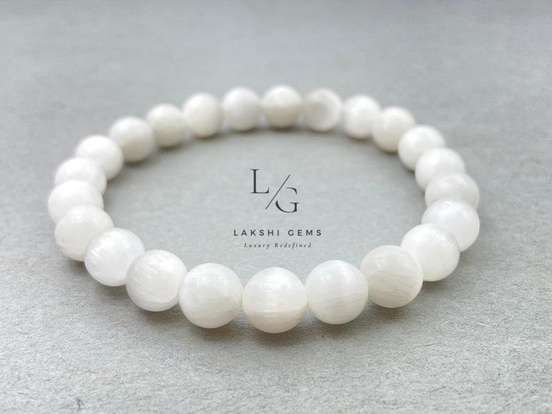 Selenite Bracelet 8mm - Image 3