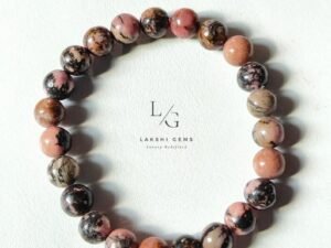 Rhodonite Crystal Bracelet 8mm