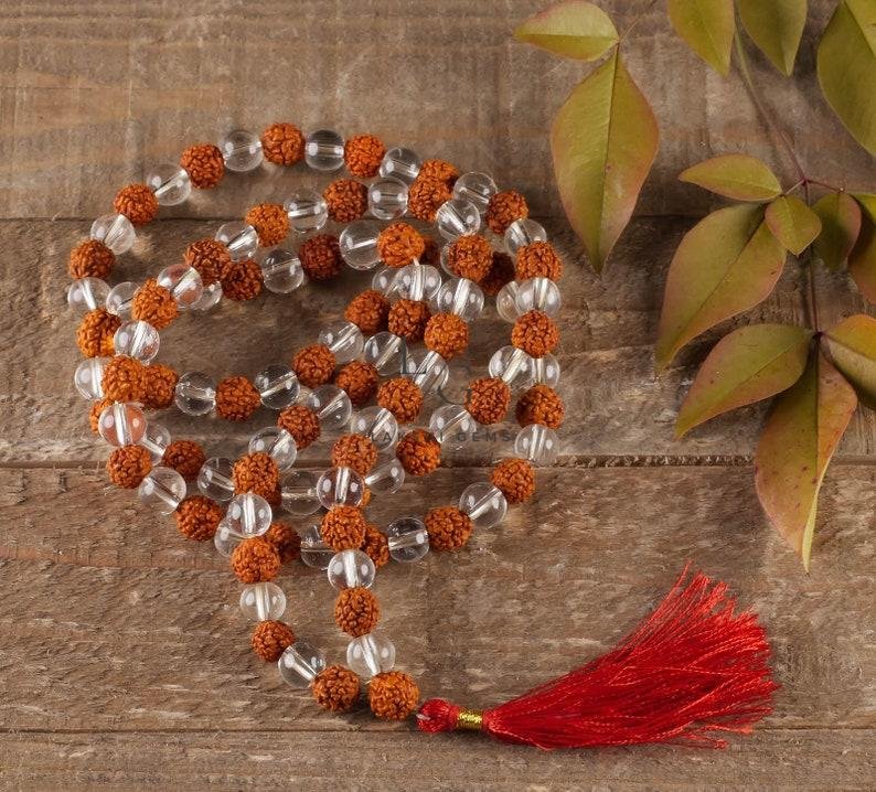 Rudraksha Crystal Mala