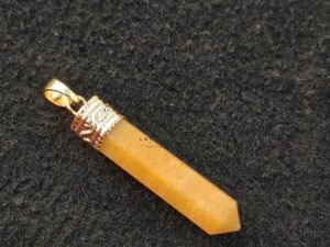 Yellow Aventurine Om Pencil Pendant