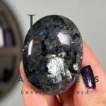Larvikite Healing Crystal Palm Stone