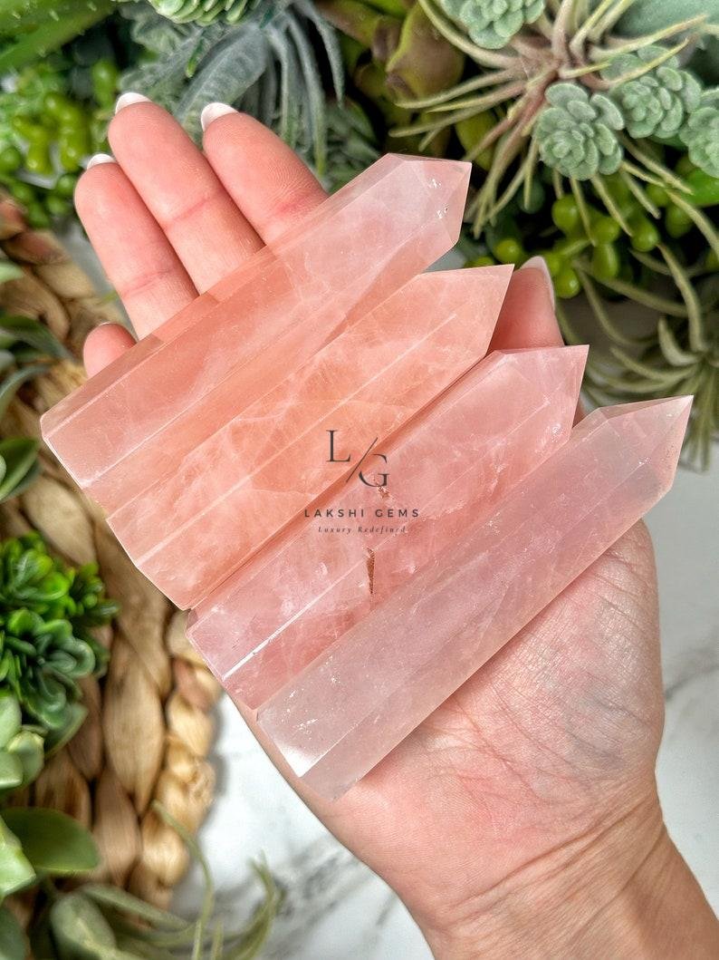 Rose Quartz Pencil Tower Point