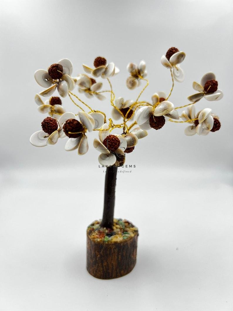 Five Mukhi Rudraksha Tree with Kaudi and Gomti Chakra - Image 2