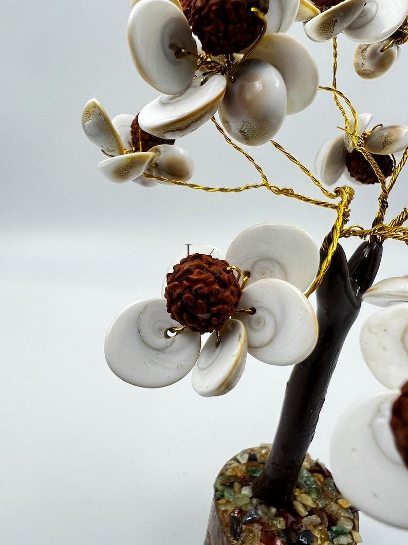 Five Mukhi Rudraksha Tree with Kaudi and Gomti Chakra - Image 3