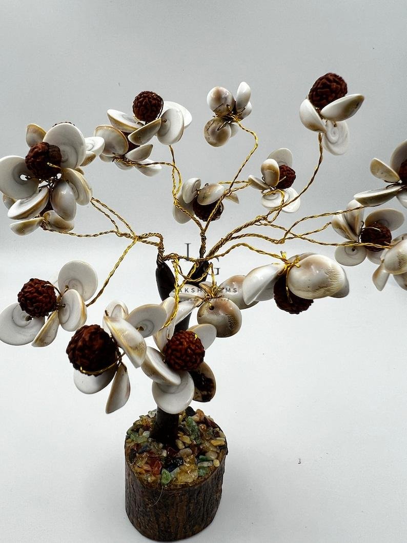 Five Mukhi Rudraksha Tree with Kaudi and Gomti Chakra - Image 4