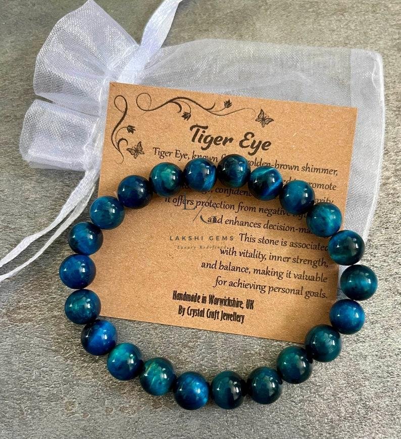 Blue Tiger Bracelet 8mm