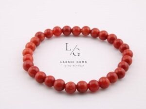 Red Banded Agate Onyx Bracelet 8mm