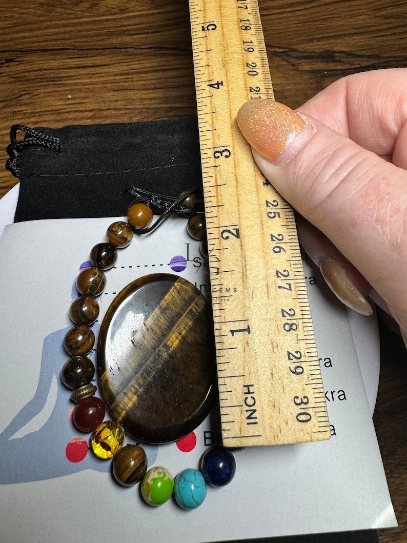 Tiger 7 Chakra with Hamza Symbol Bracelet 8mm
8mm - Image 2