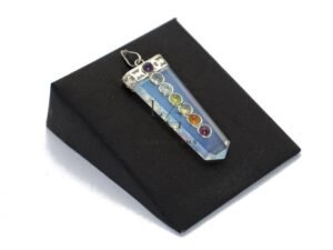 Blue Amazonite 7 Chakra Pencil Pendant
