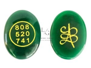 Green Aventurine Zibu Symbol Coin