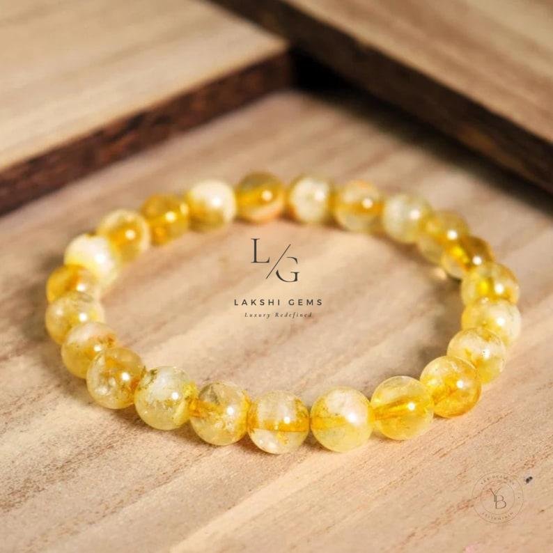 Yellow Citrine Bracelet 8mm