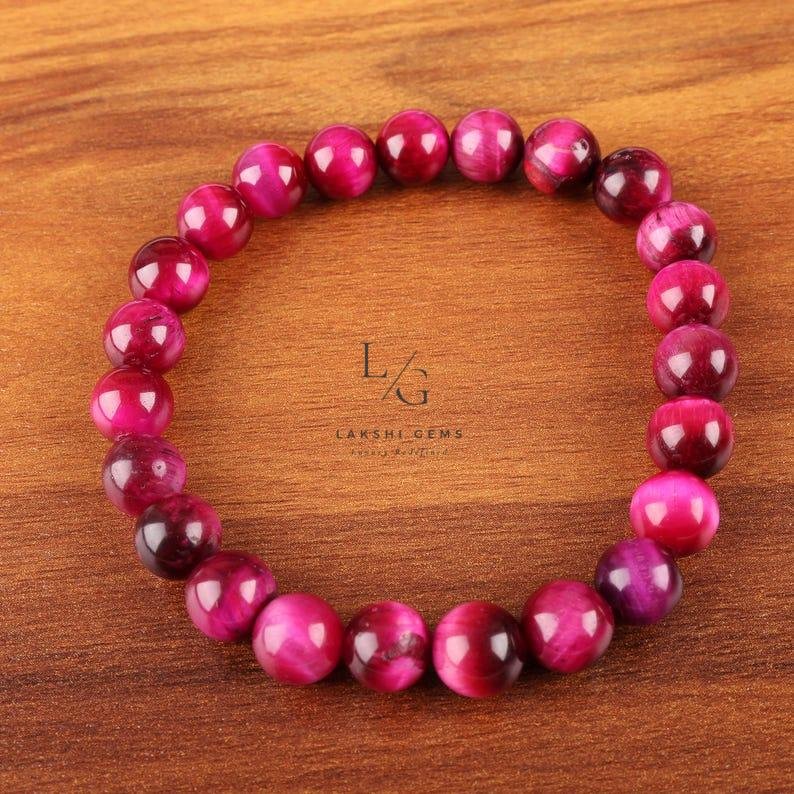 Pink Star Tiger Bracelet 8mm