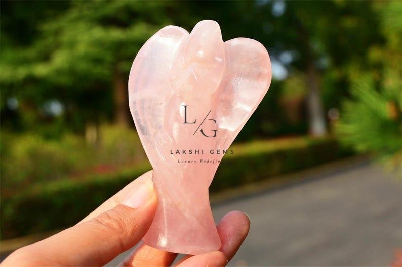 Rose Quartz Crystal Angel - Image 2