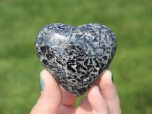 Black White Tourmaline Healing Crystal Heart Stone