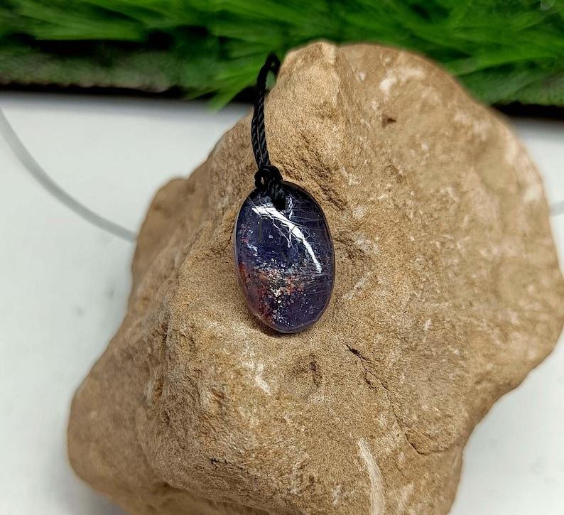 Iolite Spiral Pendant