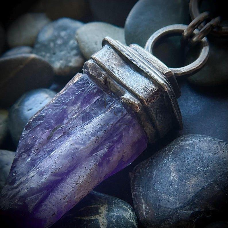 Amethyst Spiral Pendant - Image 2
