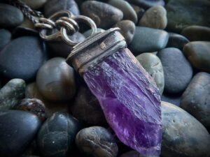 Amethyst Spiral Pendant