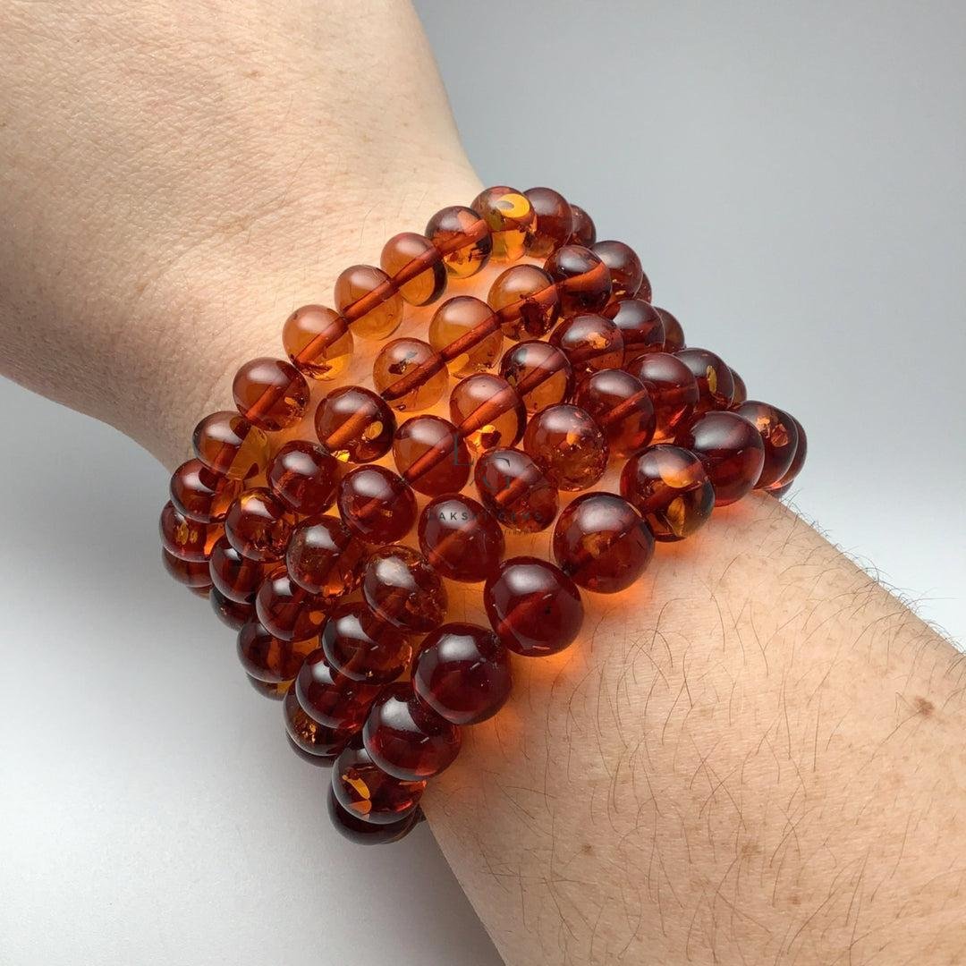 Natural Amber Premium Bracelet 8mm - Image 3