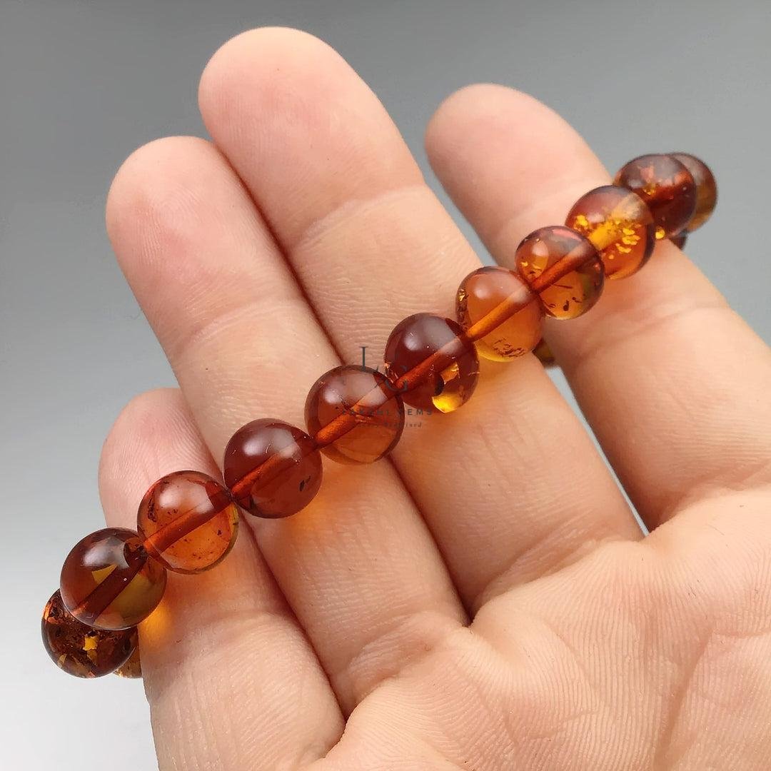 Natural Amber Premium Bracelet 8mm - Image 4