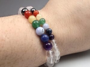 Rose Quartz 7 Chakra Bracelet 8mm