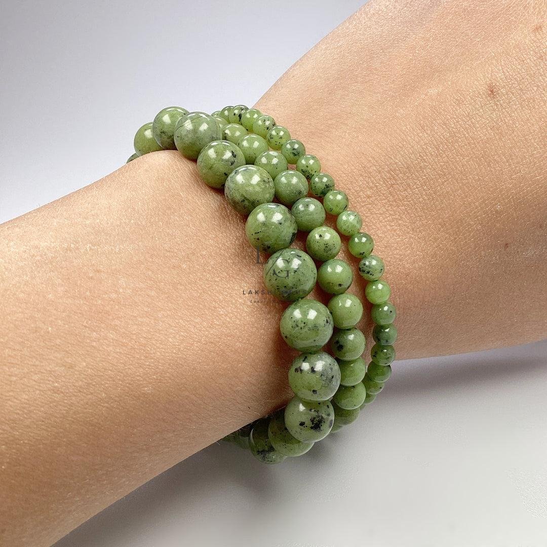 Green Jade Bracelet 8mm - Image 2
