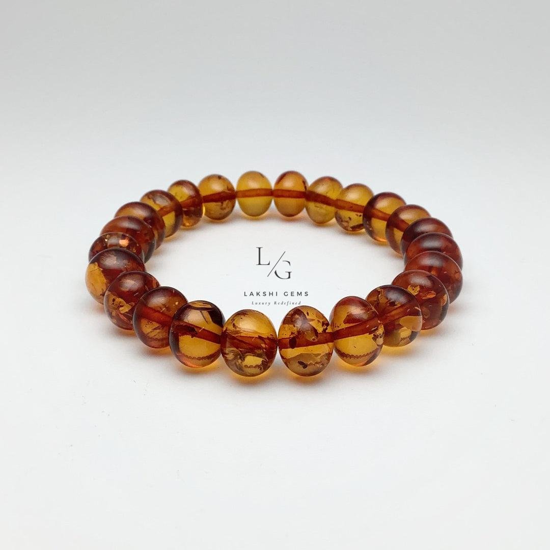 Natural Amber Premium Bracelet 8mm - Image 2