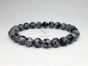 Snowflake Obsidian Bracelet 8mm